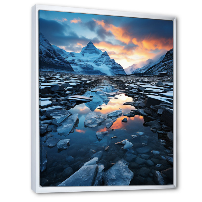 Rayo Canada Columbia Icefield Majesty - impression, H 32 po x l 24 po x P 1 po, Cadre flottant blanc