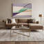 «Hard Edge 84», art mural sur toile bleue-2123970559