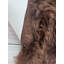 Tapis à poils longs en fausse fourrure de bison brun-95756311