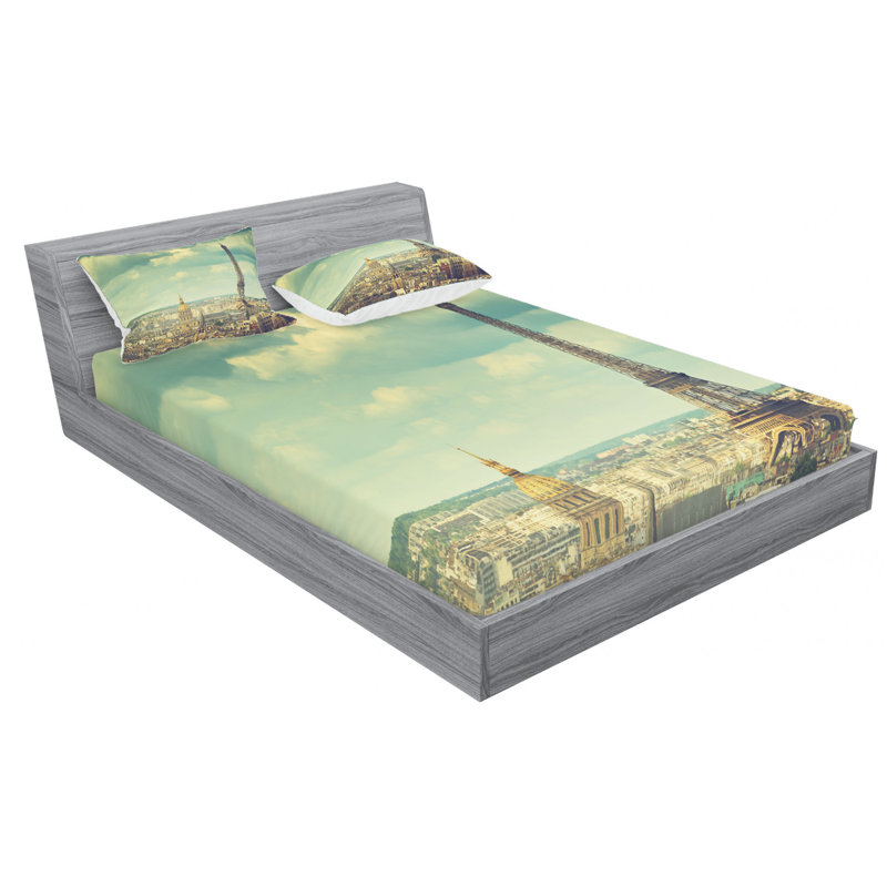 Microfiber Sheet Set, Queen Sheet Set with Fitted Sheet