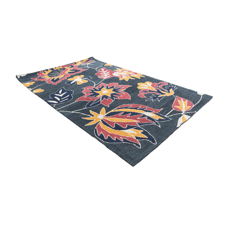 Tapis bleu marine Oharare