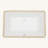 21"X13" White Ceramic Rectangular Undermount Bathroom Sink With Overflow
