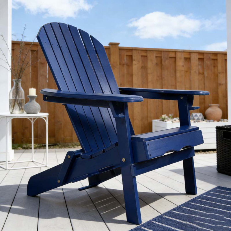 Chaise d'extérieur pliable, Bleu