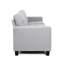Classy Three avec pieds en bois - Canapé de salon gris en tissu confortable