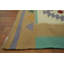 Tapis oriental bleu Kilim à motif géométrique turquoise 9 x 12