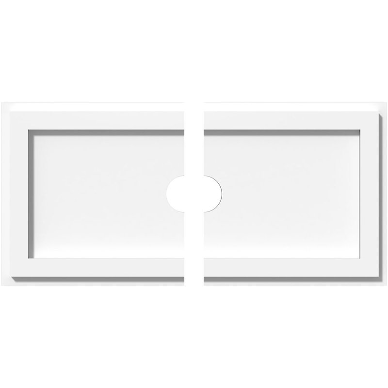 Médaillon de plafond rectangulaire rectangulaire en PVC de qualité architecturale, H 1 po x l 20 po x P 10 po