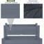 Jardinière en bois 34 po x 34 po x 28 po 2, pour patio, fleurs de fines herbes grises