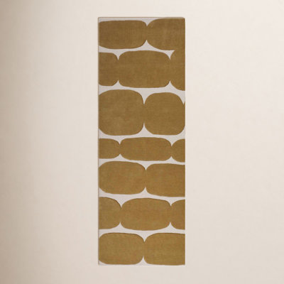 Brick Road Mustard Yellow Hand-Tufted Wool Rug