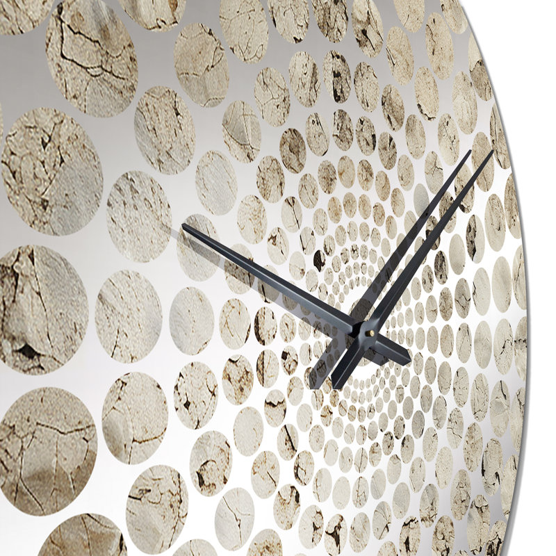 Grey Rhythms Champagne I - Champagne Wall Clock, Small
