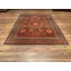 Tapis rouge en laine et coton noué à la main Original