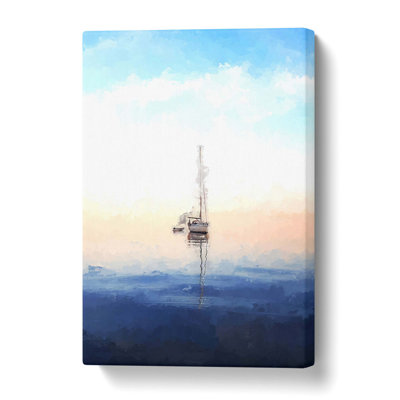 Lone Sailboat - Wrapped Canvas