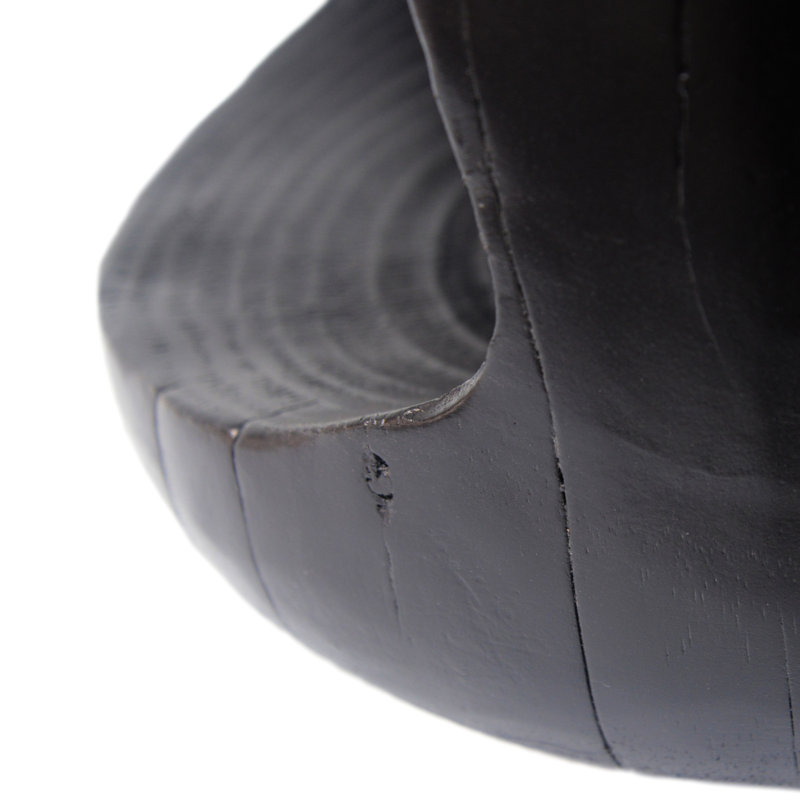 Table d'appoint ronde noire Hollow