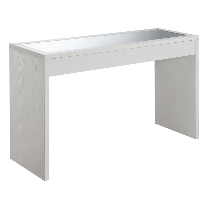 Haught Unfinished Console Table, White, 28" H x 48" W x 15.5" D