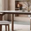 Artistic rock plate dining table chair set-1145960171