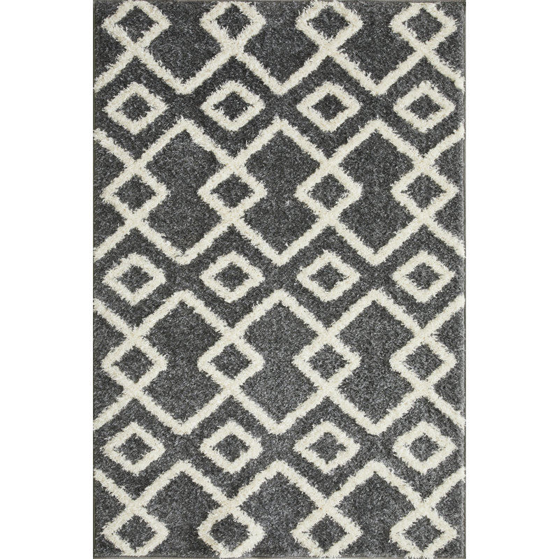 Huipio Performance Geometric Indoor Rug, Rectangle 4' x 6'