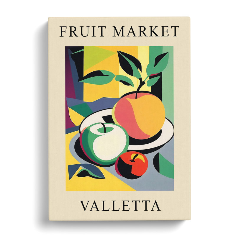 Valetta Fruit Market Exhibition Apple - Wrapped Canvas, 50cm H x 35cm W