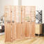 Barrière d'espace 6 pièces en bois massif naturel l 82,8 po x H 65 po, écran de 65 po, avec finition et charnières