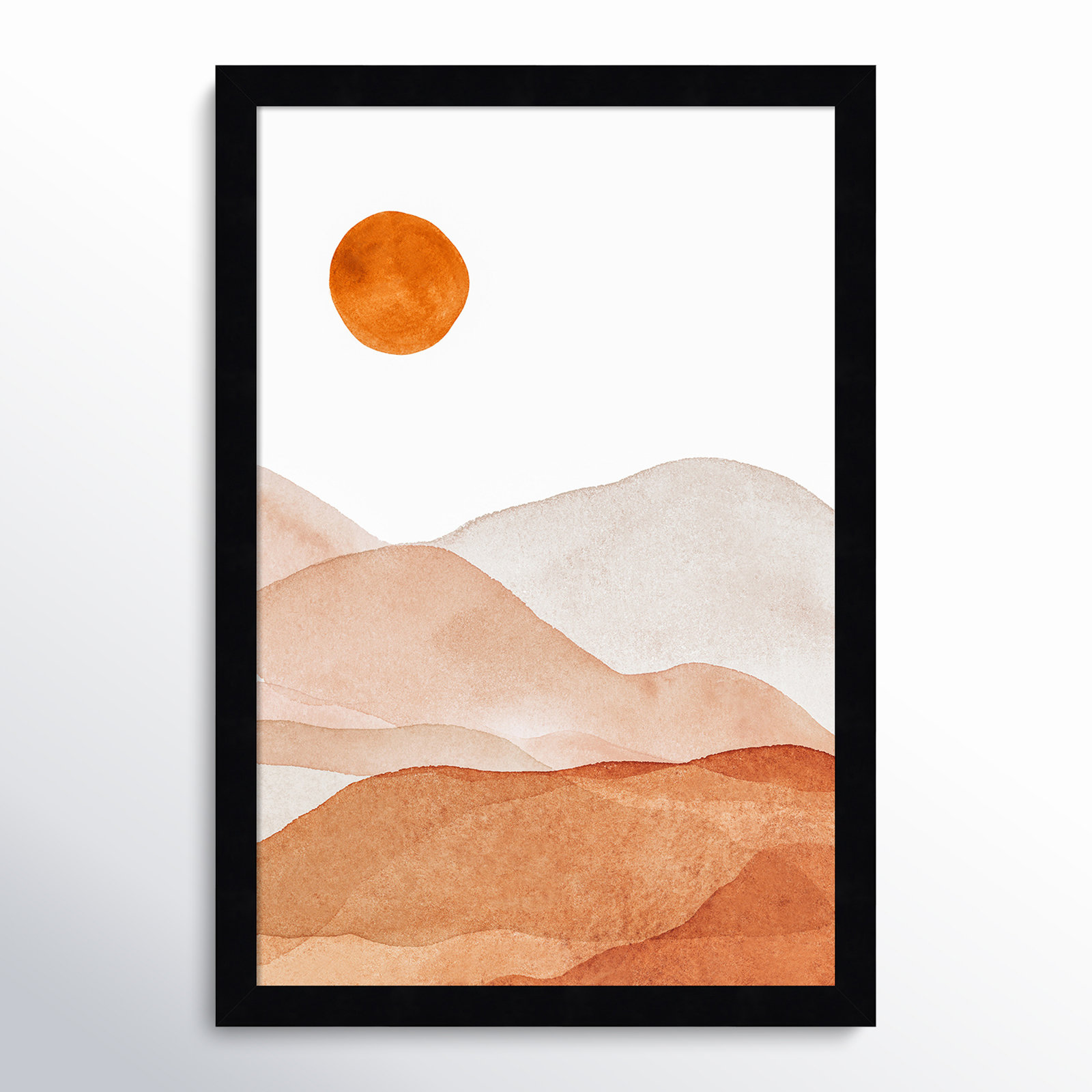 Mountain Range I by Amy Lighthall, Black, 19.25" H x 13.25" W x 0.88" D