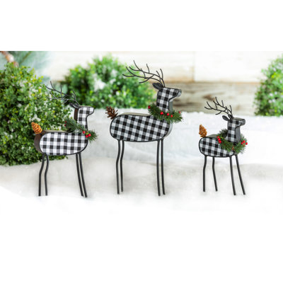 Statue de jardin en métal Jazale Deer