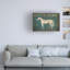 Art mural sur toile tendue - art mural «White Horse With Words Blue» par Ryan Fowler pour le salon, la chambre à coucher ou le bureau - 16 x 24-31883325