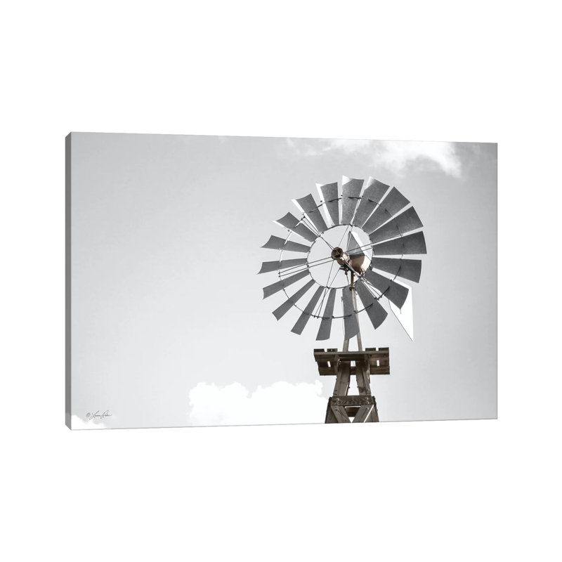 Windmill by Lauren Rader - Print on Canvas, Wrapped Canvas, 30.48cm H x 45.72cm W x 1.91cm D