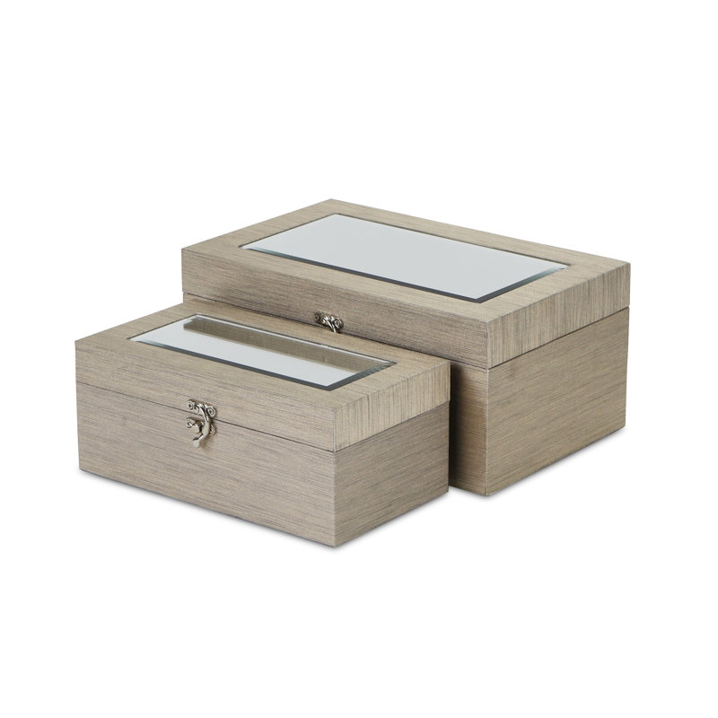 Ensemble de 2 boîtes en vinyle, Or