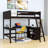 Wood Loft Bed With Desk And Shelves-1212498772-1212498775