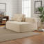 Fauteuil simple beige en molleton Teddy-528497935