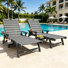 Ensemble de chaises longues d'extérieur 2 pièces, chaise longue de patio toutes saisons avec porte-gobelet et accoudoirs, inclinable réglable à 5 positions pour l'extérieur, la plage, la piscine, la terrasse, gris