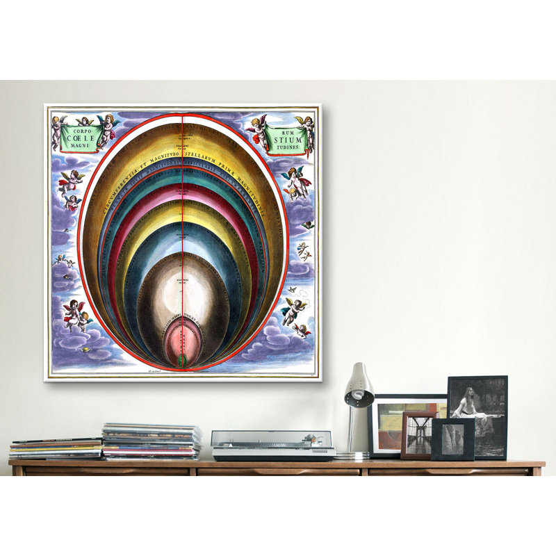 « harmonia macrocosmica-corporum coelestium magnitudines » par andreas cellarius, impression sur toile