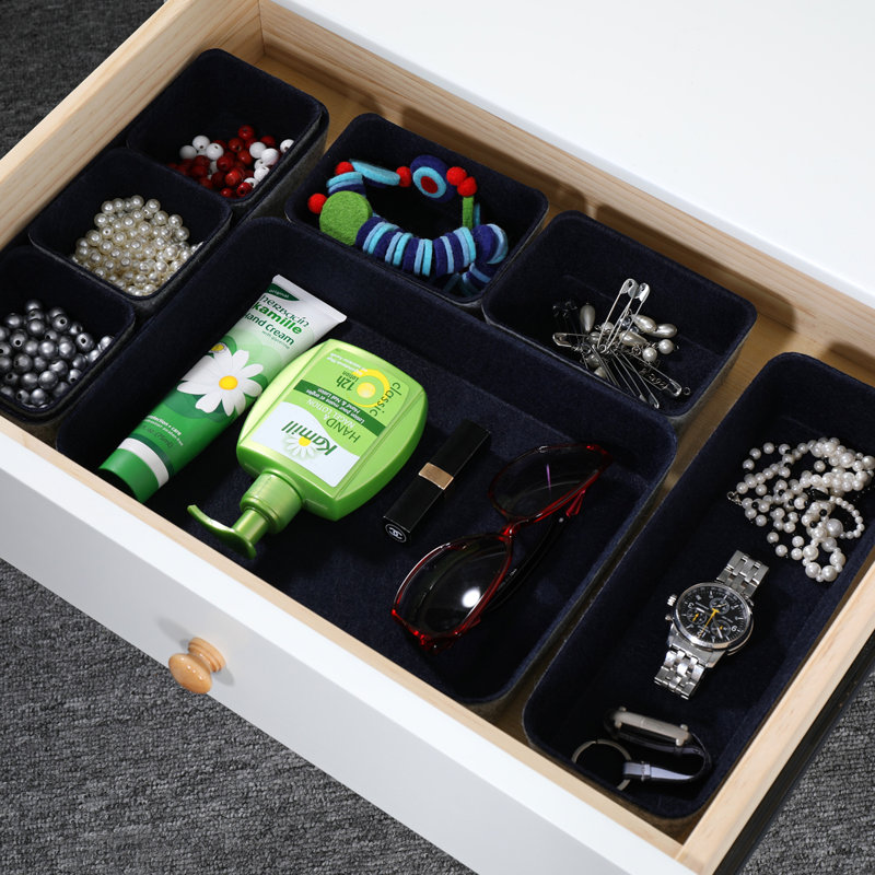 Geneseo 1.8'' H x 7.9'' W x 10.8'' D Organizer Set, Navy