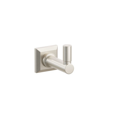 Emtek Select Single Hook w/ Chamfered Square Rosette, Round Stem & Smooth Tip
