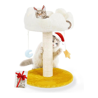 Cat Scratching Post with Bed Cat Tree Tower for Indoor Cats Natural Sisal Cat Scratcher28