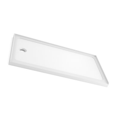 Base de douche blanche 32 po x 60 po - Drain à gauche