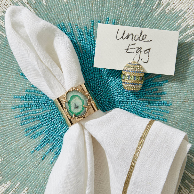 Crystal Quartz Napkin Rings