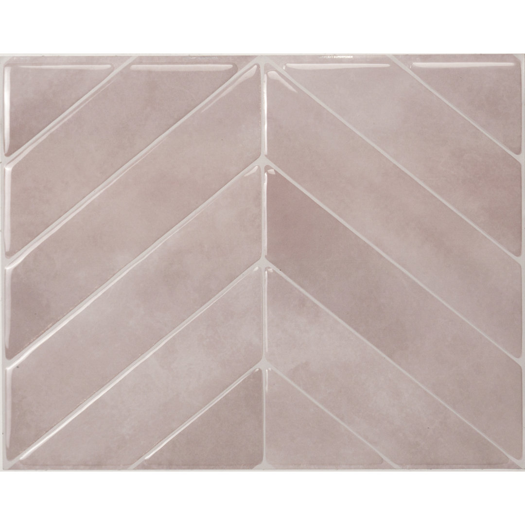 Peel and Sick Gel Backsplash Chevron Tile 11" x 9" (Set of 4) Smart Tiles 