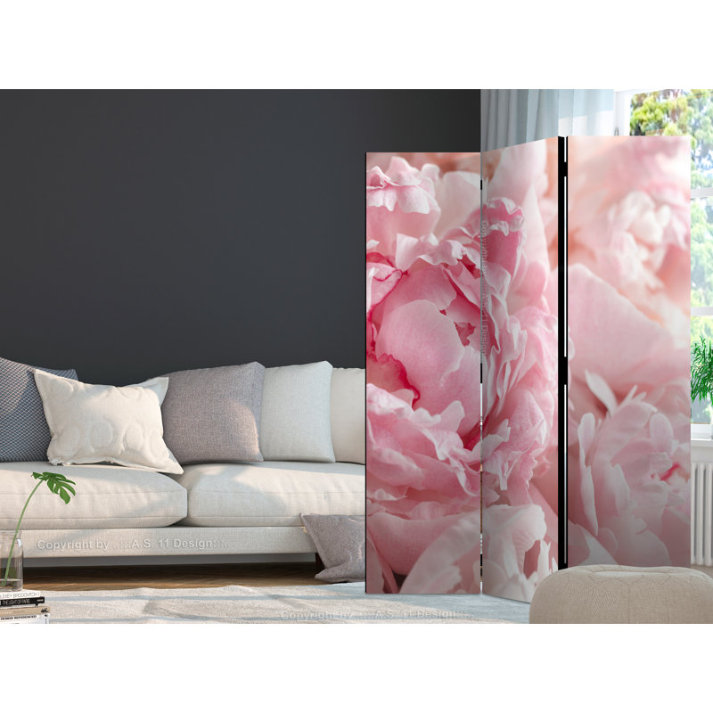 Room Divider - Sweet Peonies [Room Dividers], 3, 172cm H x 135cm W x 3cm D