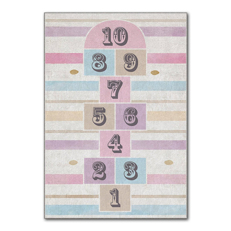 Luxurious Area Rug, 4.6 x 7.2 ft, 100% Polyester, 740 g/m² | Non-Slip Felt Dot Underside, Laminated Sponge for Comfort, Antibacterial & Easy to Clean | Stylish Velvet Fabric with Digital Print, Machine Washable