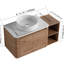 Meuble-lavabo de salle de bain avec lavabo d'art en céramique 42 po, 1 tablette de rangement, 2 portes à fermeture en douceur, contreplaqué - pratique et fonctionnel