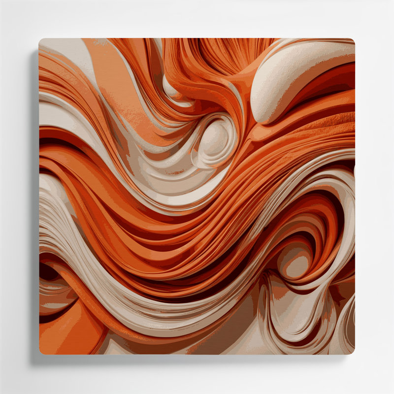 «Biomorphic Abstraction 62», art mural en métal brun, H 12 po x l 12 po