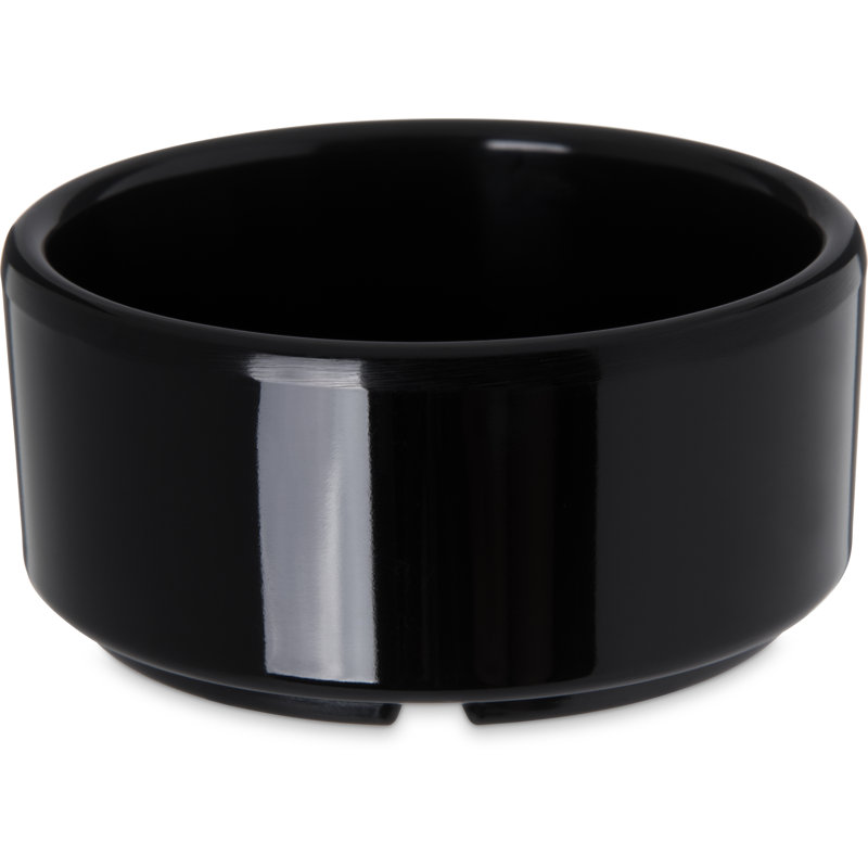Melamine Straight-Sided Sauce Ramekin, 4 oz, Black
