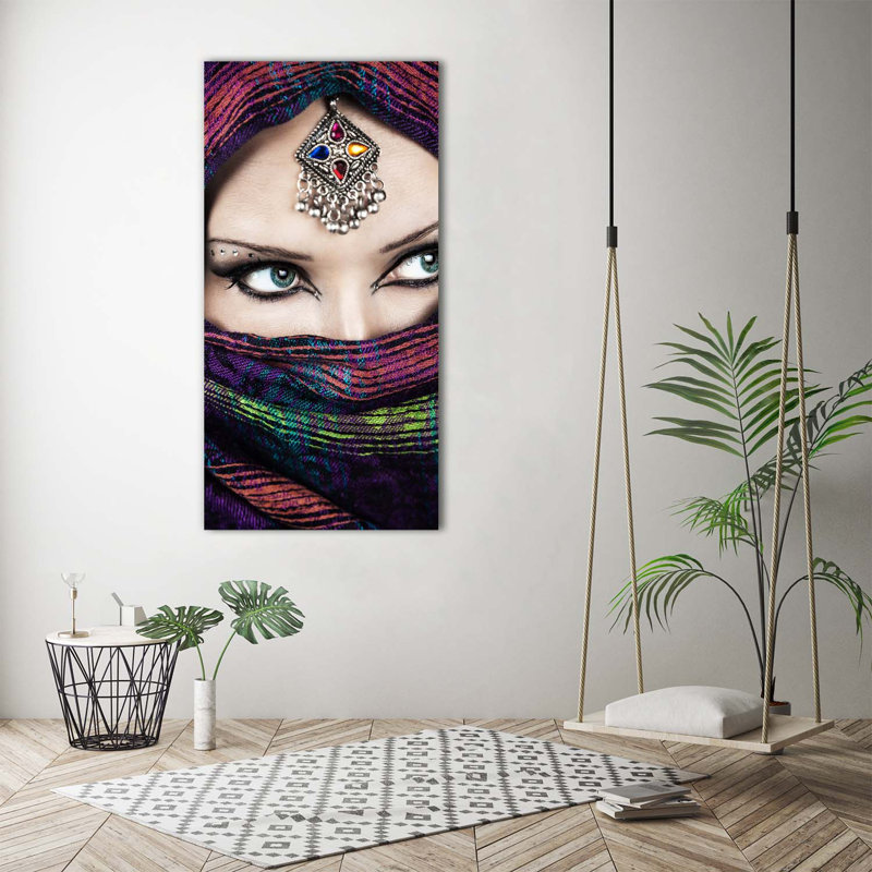 Indian Woman - Wrapped Canvas Print