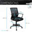 Chaise de bureau ergonomique en filet à hauteur réglable et inclinable Techni Mobili