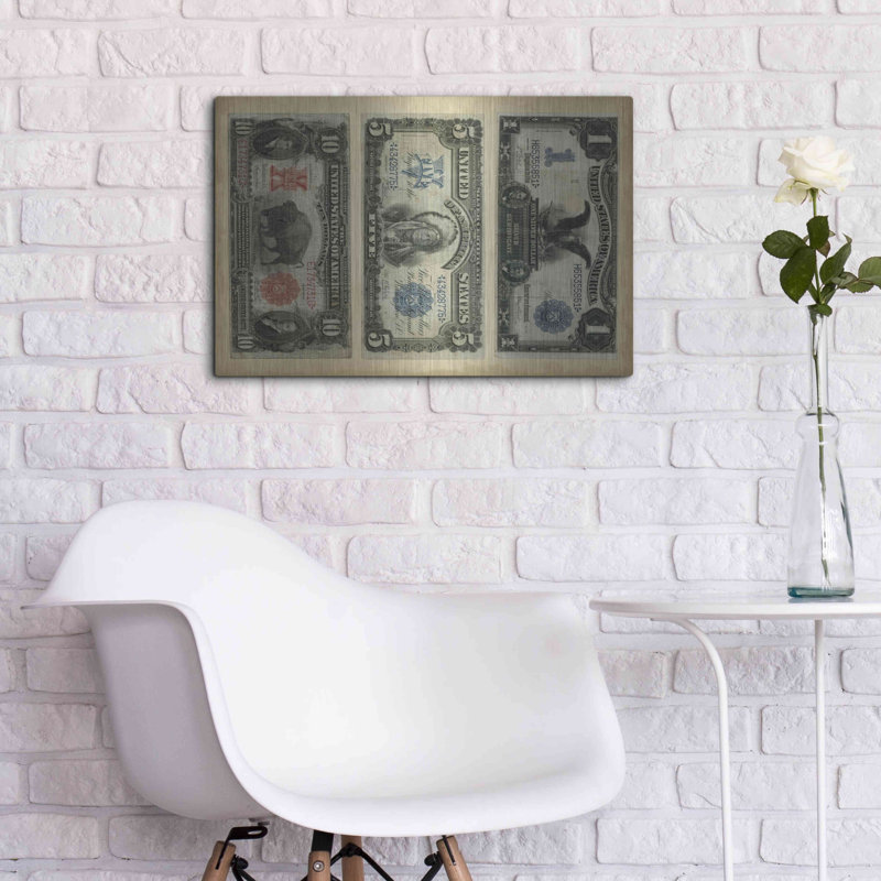 Art mural antique «Antique monnaie VI» par Vision Studio, H 16 po x l 24 po