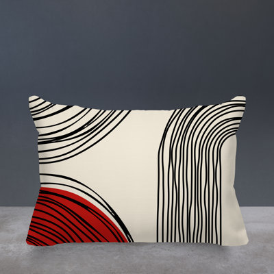 Cassie Abstract Outdoor Reversible Throw Pillow