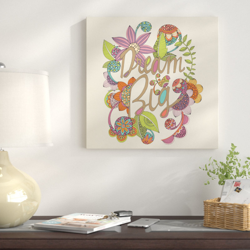 «Dream Big», impression sur toile tendue, H 18 po x l 18 po x P 1,5 po, Toile avec cadre noir