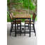 Narrow Counter Height 56" Teak and Aluminum Table-38439897