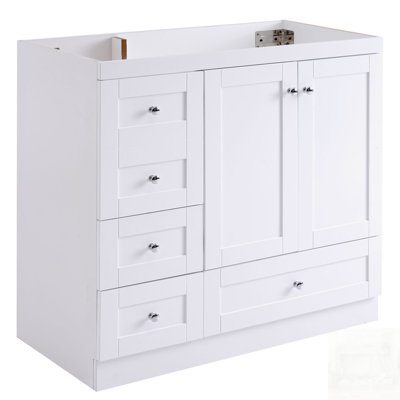 Bathroom Vanity Cabinet With Shaker Style Design And Spacious Storage, Ideal For Small And Medium Bathrooms.