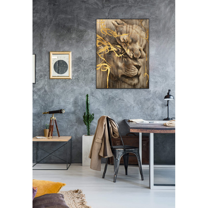 Hand -painted acrylic painting, Majestic Love