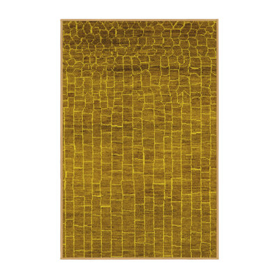 Tapis jaunes modernes Mid-Century 2692